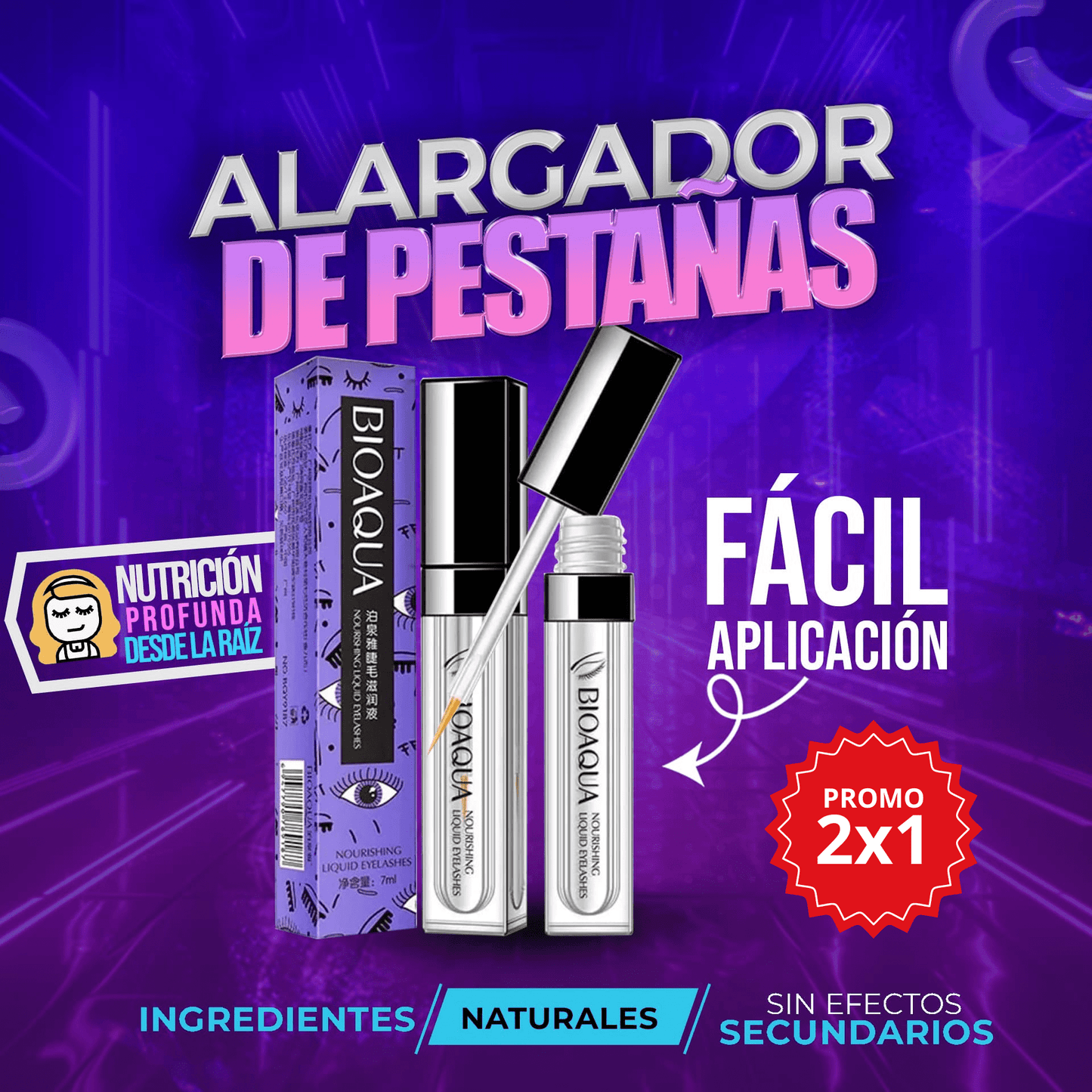 LashGlow™ | Serum De Crecimiento Acelerado Para Pestañas OFERTA 2x1